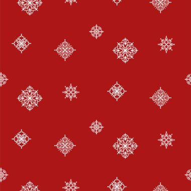 Noel kar taneleri kırmızı ve beyaz tatil ambalajı kağıtları pürüzsüz desen tasarımı