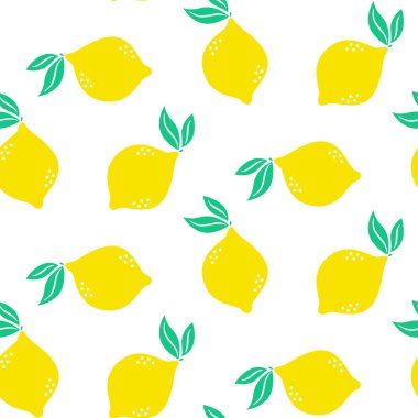 Tam limonlu meyve, dikişsiz desen, dilimlenmiş narenciye, beyaz arka plan..