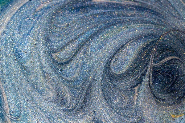 Parıltılı karışık akrilik boyaların soyut renkli arkaplanı