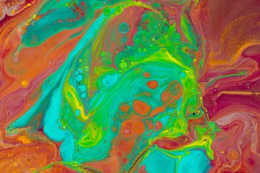 Renkli boyalar güzel soyut bir arkaplan oluşturur.