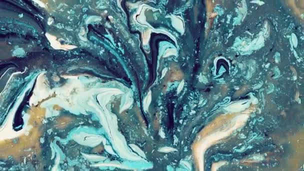 Fondo abstracto de pinturas multicolores en movimiento líquido — Vídeo de stock
