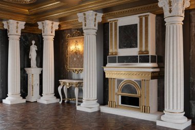 Salonun içini klasik bir şekilde 3D görüntüle