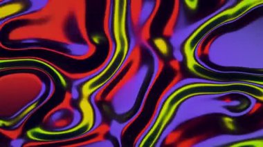 Döngüsel olarak hareket eden renkli yüzey. Kusursuz bir döngünün 3d animasyonu.