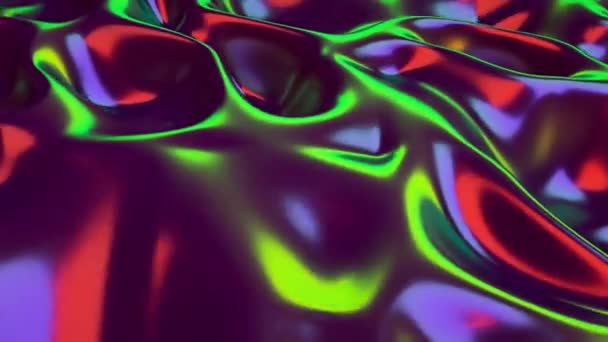 Cyclically moving colored surface. 3d animation of a seamless loop. — Vídeo de Stock