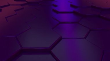 Döngüsel olarak hareket eden renkli yüzey. Kusursuz bir döngünün 3d animasyonu.