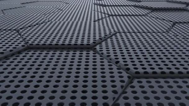 Cyclically moving colored surface. 3d animation of a seamless loop. — Vídeo de Stock