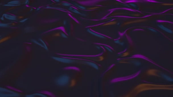 Cyclically moving colored surface. 3d animation of a seamless loop. — Vídeo de Stock