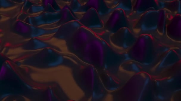 Cyclically moving colored surface. 3d animation of a seamless loop. — Vídeo de Stock