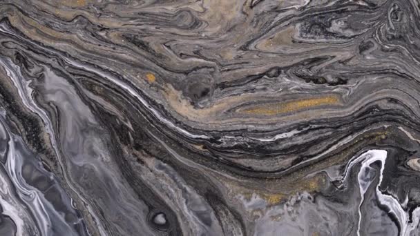大理石图案，抽象液体涂料背景特写 — 图库视频影像
