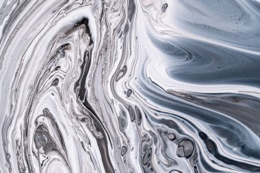 Mermer desen, soyut sıvı arkaplan boyaları yakın plan.