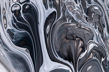 Mermer desen, soyut sıvı arkaplan boyaları yakın plan.