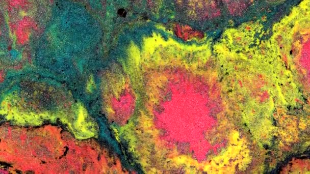 Абстрактный цветной фон из жидких красок — стоковое видео