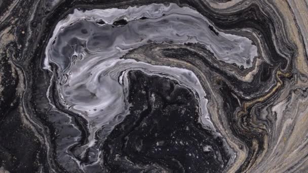 Padrão de mármore, pintura líquida abstrata fundo close-up — Vídeo de Stock
