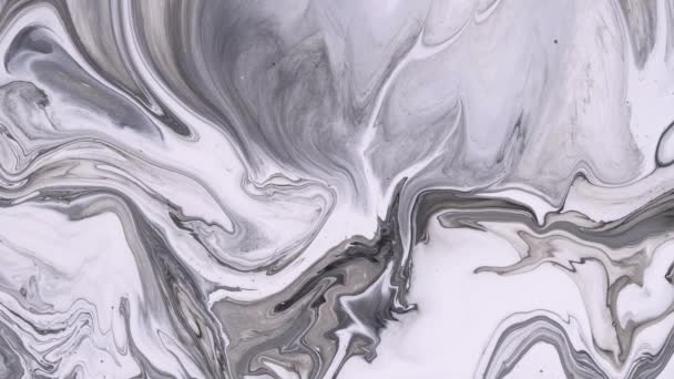 Mramorový vzor, abstraktní tekuté barvy pozadí detailní up — Stock video