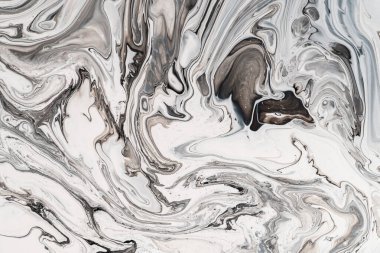 Mermer desen, soyut sıvı arkaplan boyaları yakın plan.