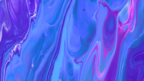 Мраморный узор из цветных жидких акриловых красок. Красочный абстрактный фон — стоковое видео
