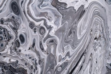 Mermer desen, soyut sıvı arkaplan boyaları yakın plan.