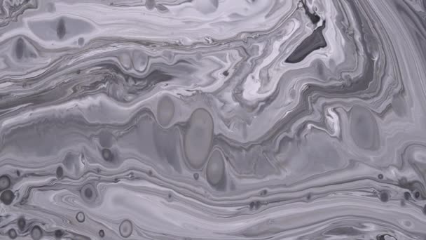 Marmer patroon, abstracte vloeibare verf achtergrond closeup — Stockvideo