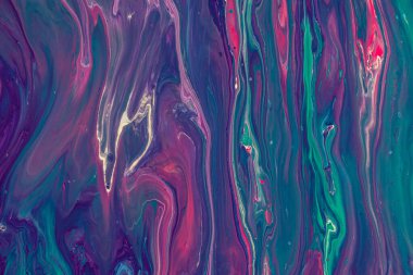 Renkli akrilik boyaların mermer deseni. Renkli soyut arkaplan