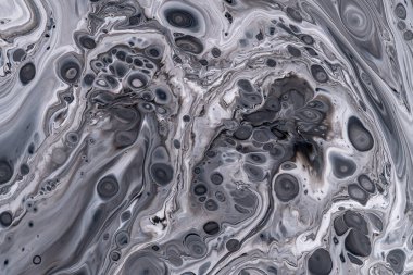 Mermer desen, soyut sıvı arkaplan boyaları yakın plan.