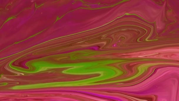유색 액체 아크릴 페인트의 대리석 무늬. 화려 한 추상적 배경 — 비디오