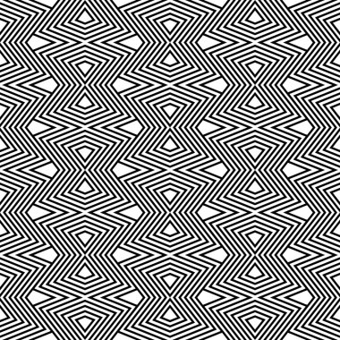 optik illüzyon siyah beyaz zikzak desen