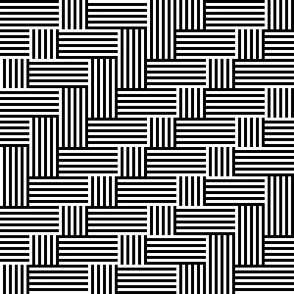 Patroon met stripe black and white — Stockvector