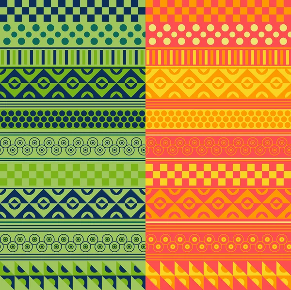 Texture with geometrical ornaments in two range of colors — Stock Vector