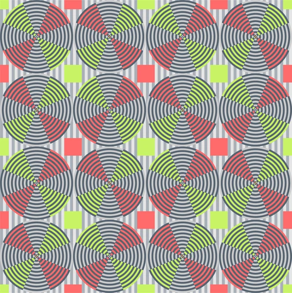 Cercle - illusion d'optique avec dessin géométrique — Image vectorielle