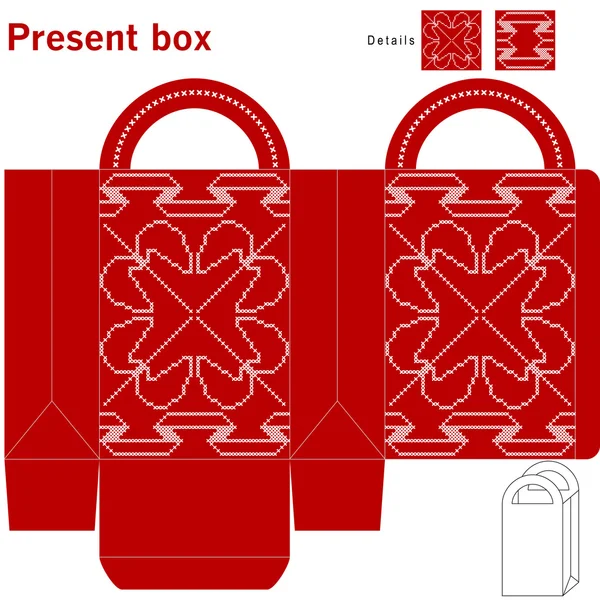 Decoratieve christmas box Stockillustratie