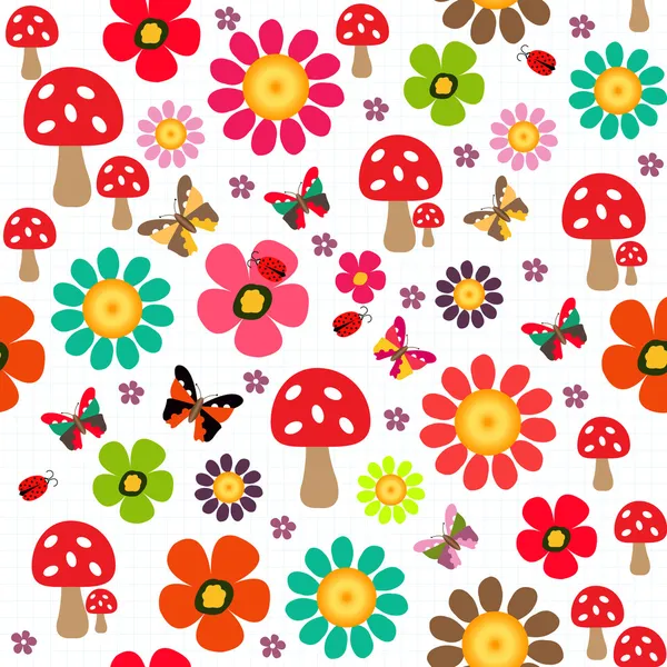 Happy spring pattern — Stock Vector