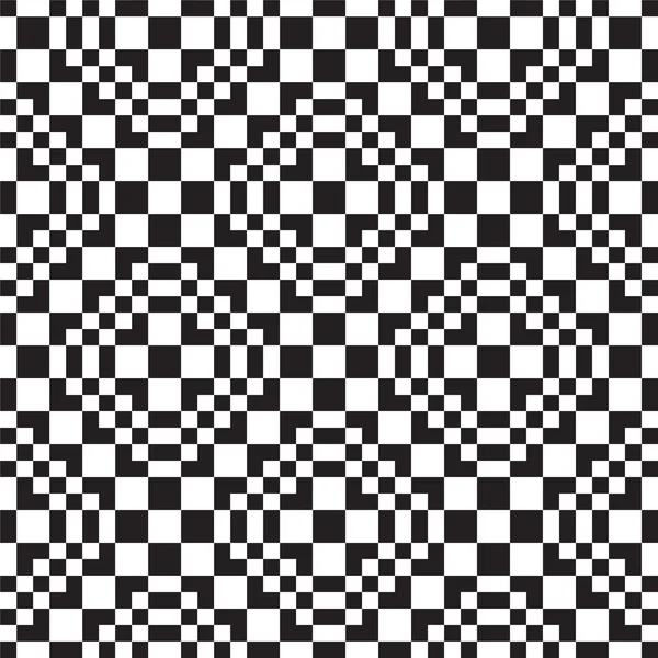 Nahtloser Hintergrund mit schwarzen und weißen Quadraten — Stockvektor