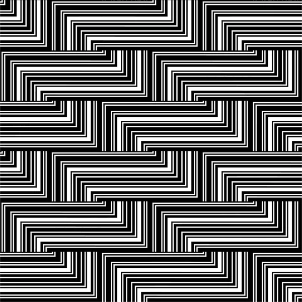 Black and white zigzag pattern - lines — Stock Vector