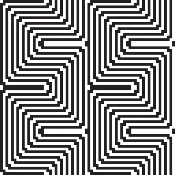 Pattern in black and white - optical illusion — Stock Vector