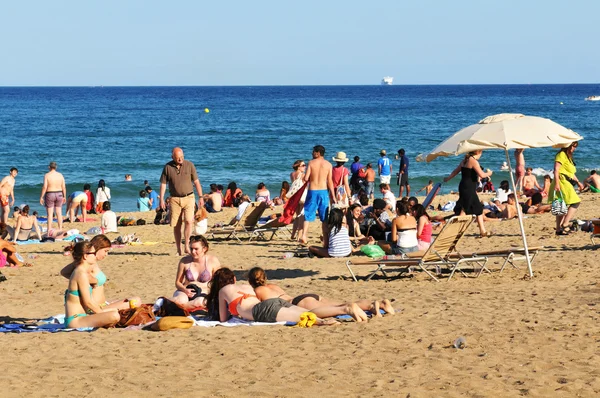 Barceloneta Strand in Spanien — Stockfoto