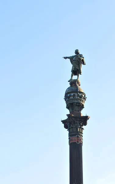 Памятник Христофору Колумбу в Барселоне, Испания — стоковое фото