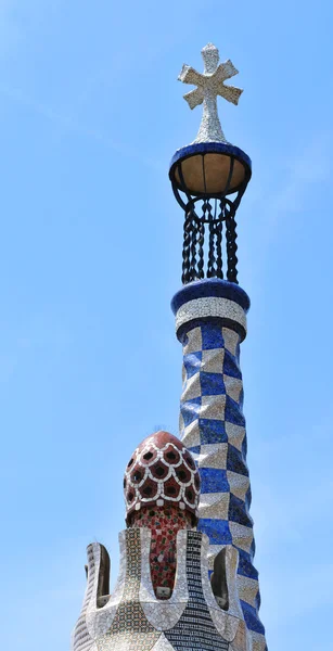 Dettaglio architettonico Park Guell (Barcellona, Spagna ) — Foto Stock