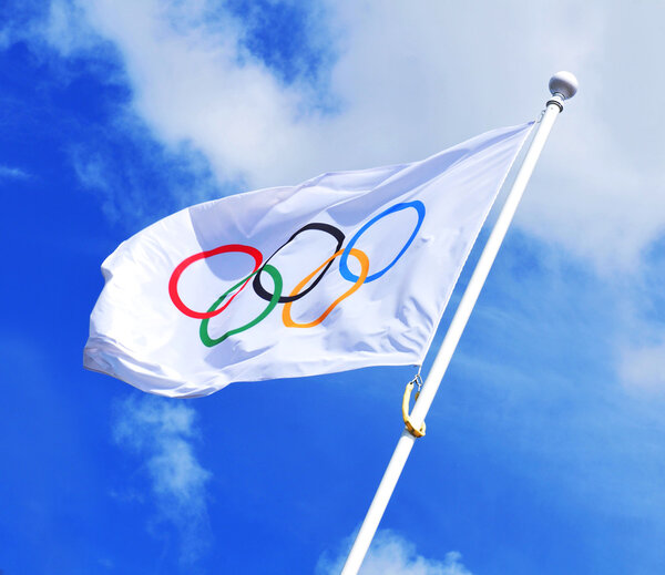 Olympic flag — Stock Photo, Image