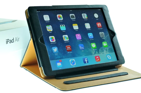 Аксессуары для iPad - кожаный ящик — стоковое фото