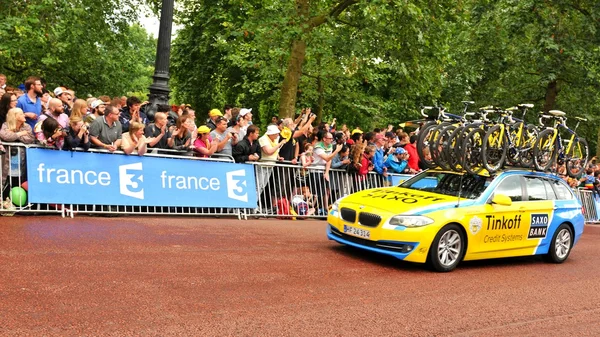 Tinkoff-saxo team i tour de france — Stockfoto