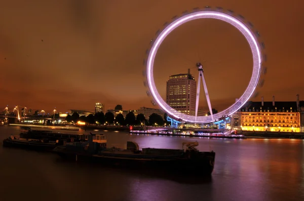 London eye nattetid — Stockfoto