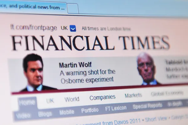 Financial times — Stock Photo, Image