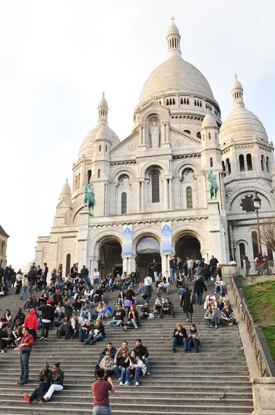 Sacre-coeur basiliek in Parijs, Frankrijk — Stockfoto