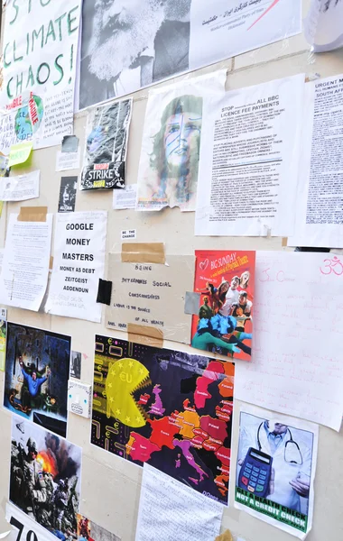 Occupy parede dos manifestantes de Londres — Fotografia de Stock