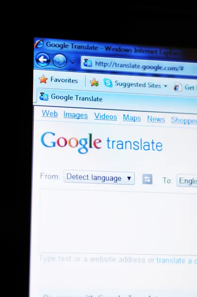 Traductor de Google — Foto de Stock