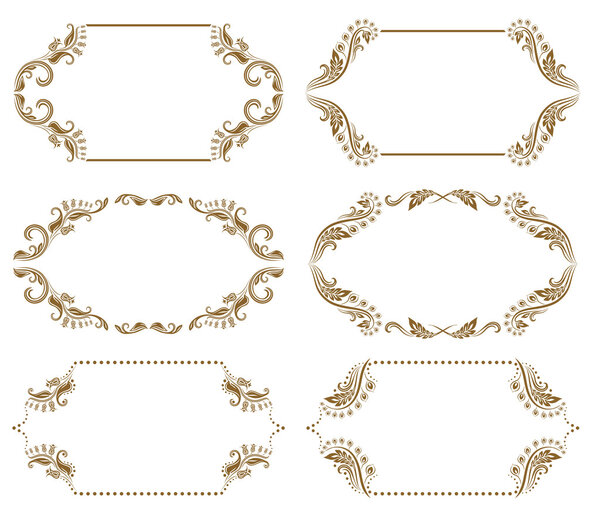 Set of ornate vector frames