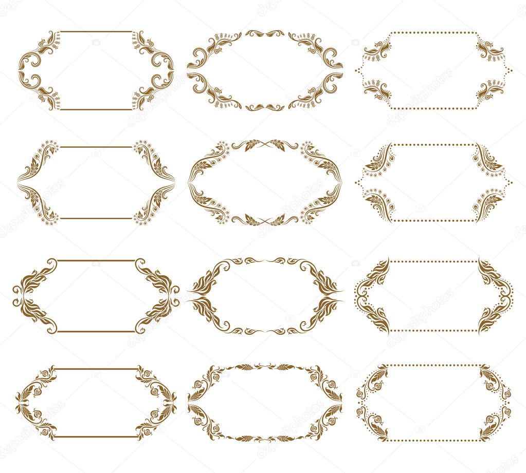 Set of ornate vector frames