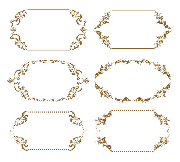 Set of ornate vector frames