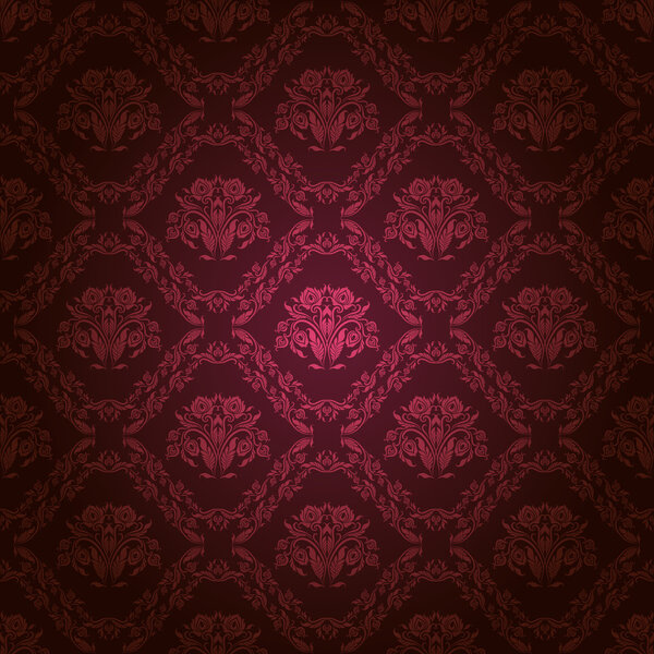 Damask seamless floral pattern