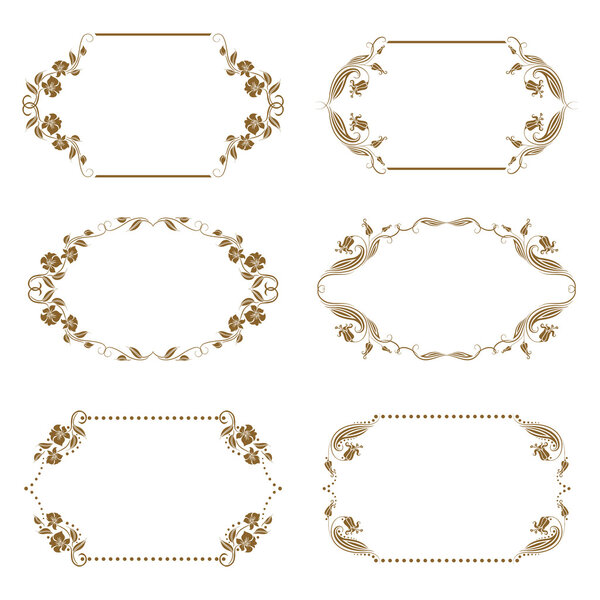 Set of ornate vector frames